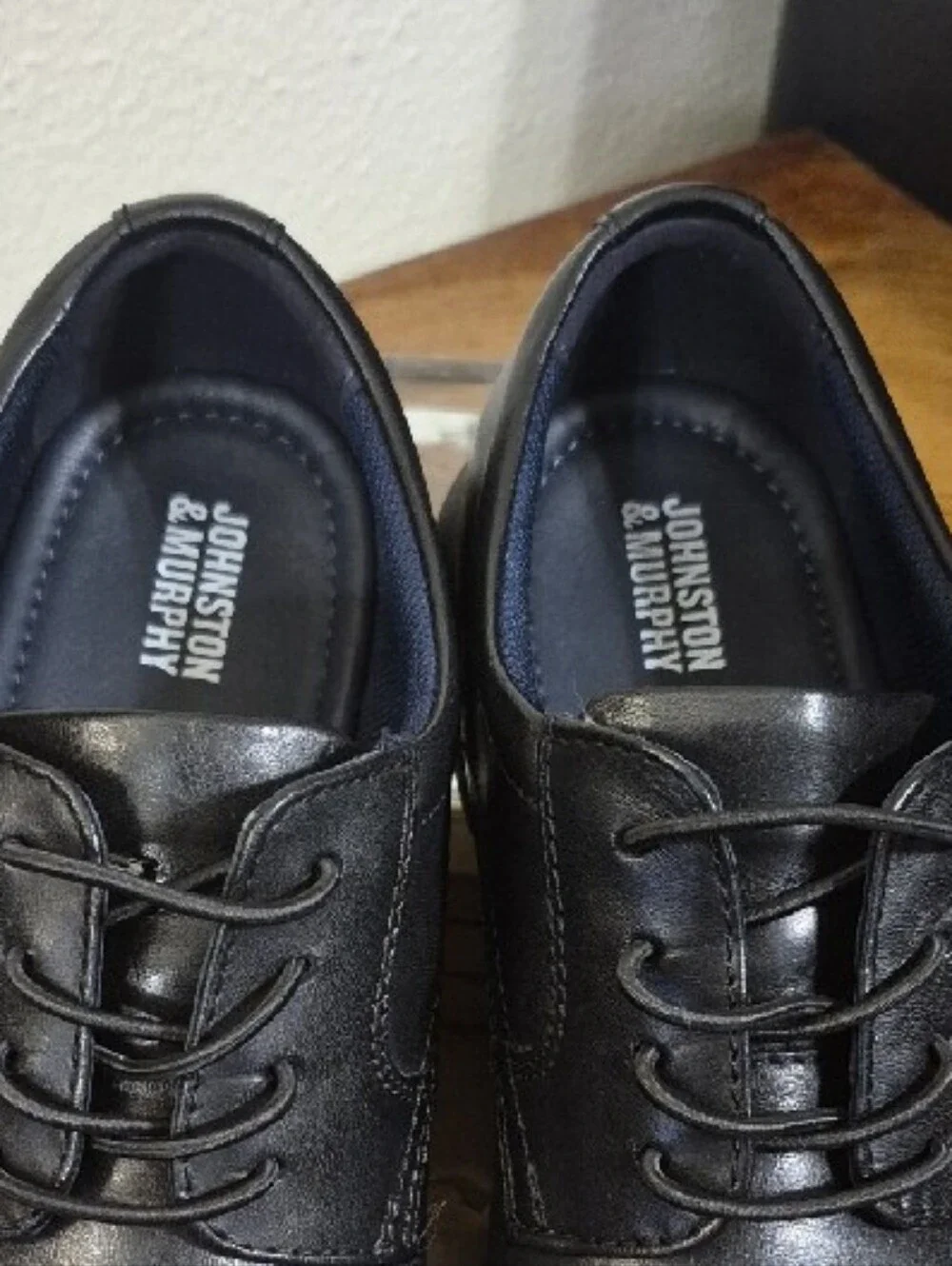Boys Black Leather Dress Shoe